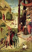Hieronymus Bosch, Saint James and the magician Hermogenes.